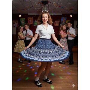 Jones New York Size 12 Skate Skirt.34" Waist, 26 1/2" Long. Vintage, 50s, Career